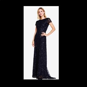 Adrianna Papell black ballroom gown